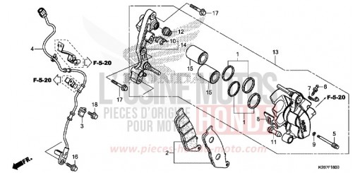 FRONT BRAKE CALIPER NSS300AK de 2019